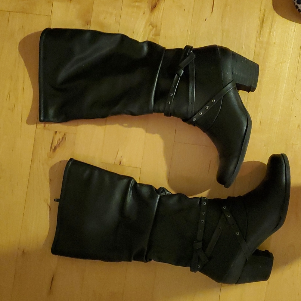 Black tall boots